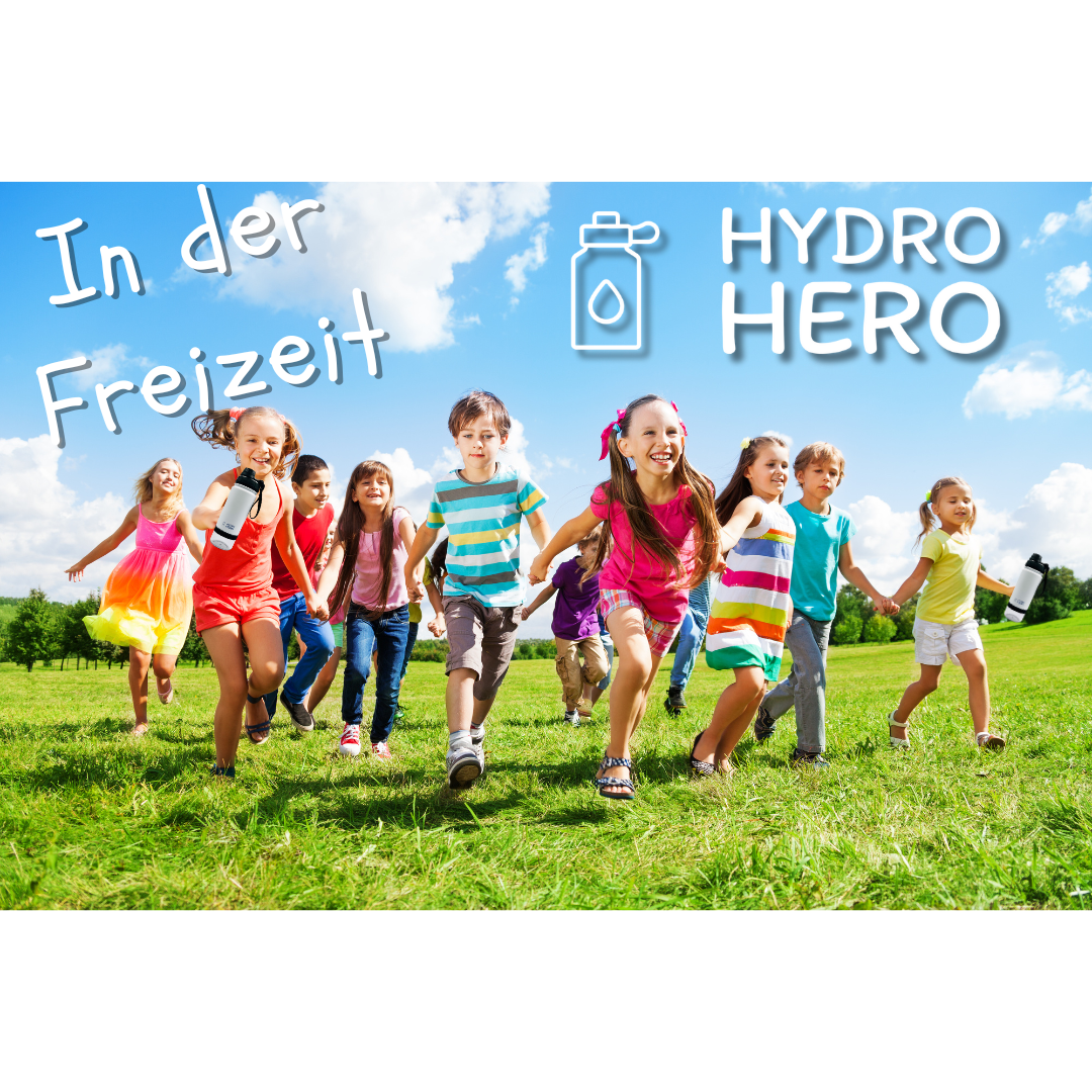 Hydro Hero - Edelstahl Kindertrinkflasche mit Snackbehälter