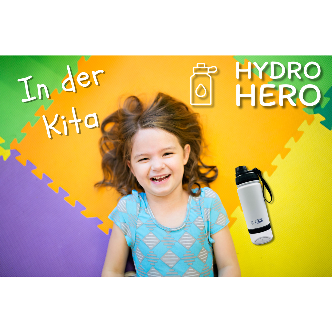 Hydro Hero - Edelstahl Kindertrinkflasche mit Snackbehälter