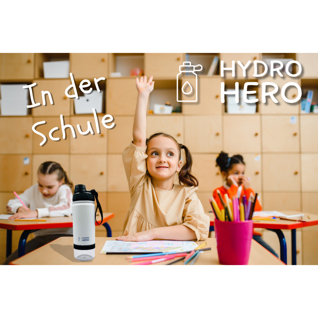 Hydro Hero - Edelstahl Kindertrinkflasche mit Snackbehälter