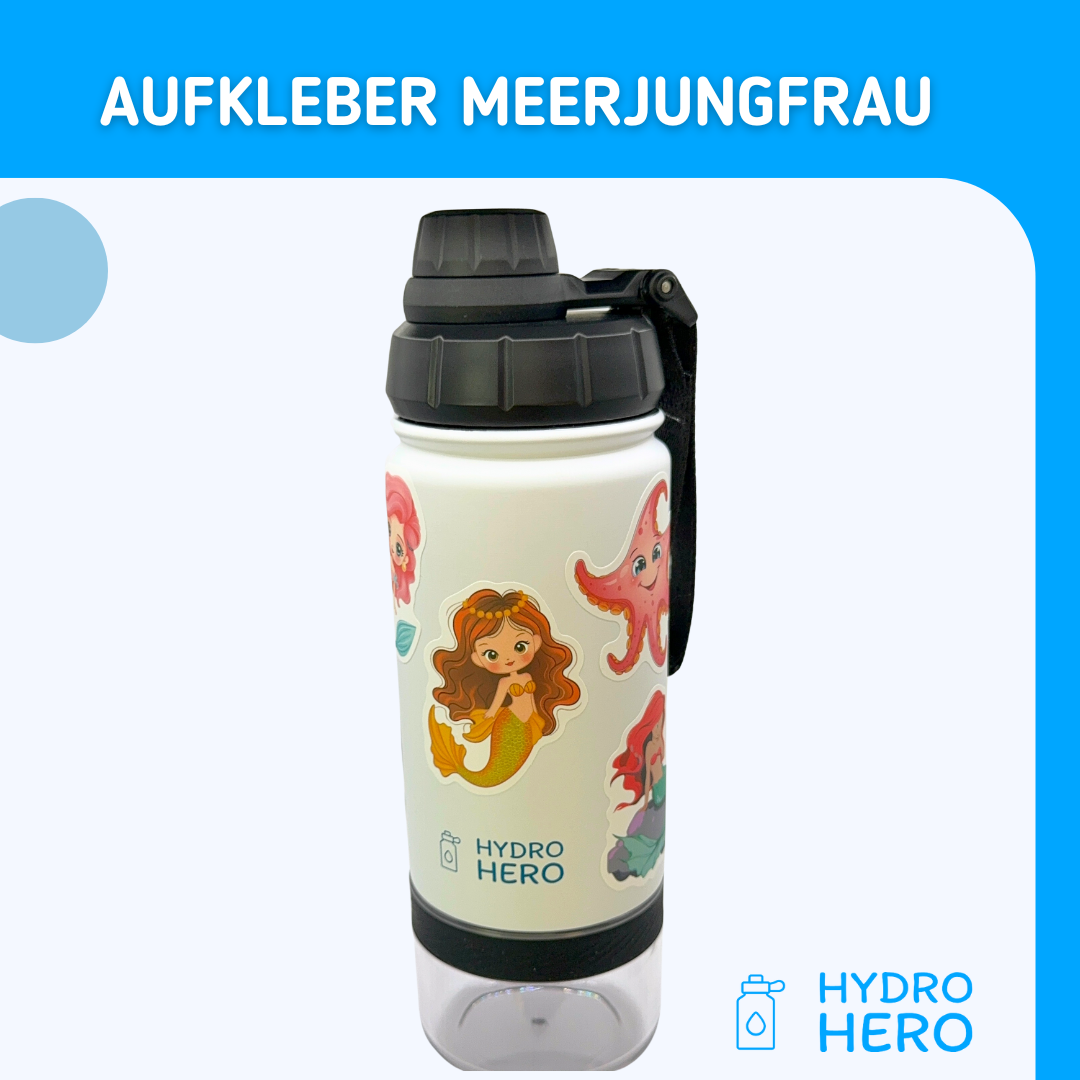 Hydro Hero - Edelstahl Kindertrinkflasche mit Snackbehälter