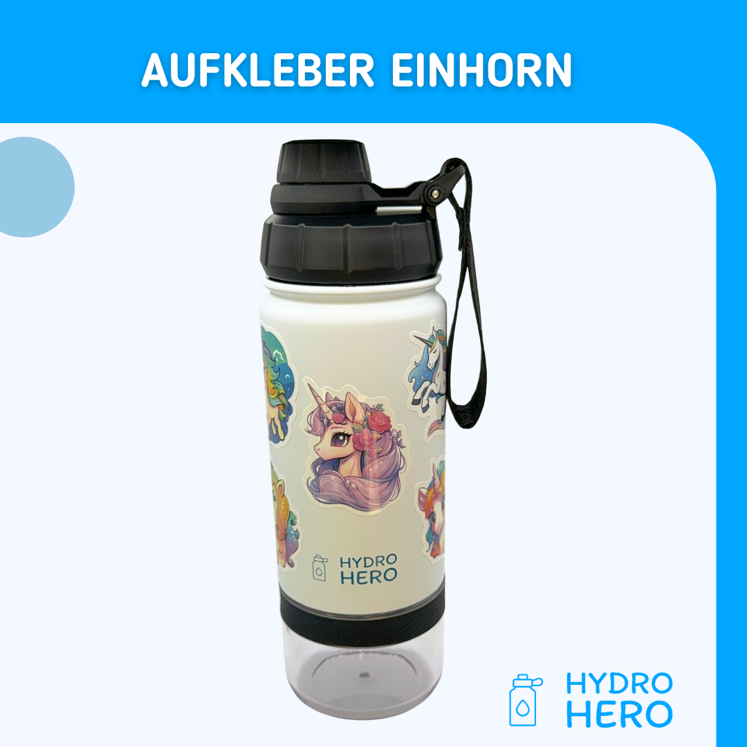 Hydro Hero - Edelstahl Kindertrinkflasche mit Snackbehälter