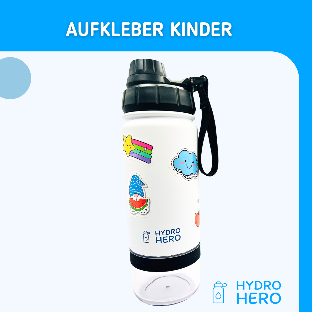Hydro Hero - Edelstahl Kindertrinkflasche mit Snackbehälter