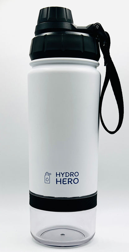 Hydro Hero - Edelstahl Trinkflasche mit Snackbehälter für Kinder